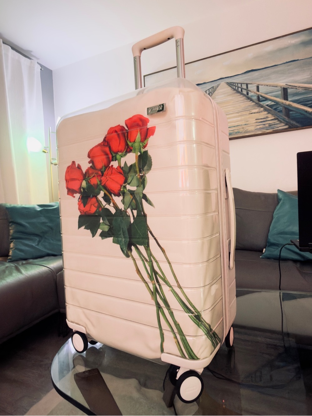 Away x Vaquera NYC Designer Collab: Bigger Carry-On (Trompe-l'Œil Rose Illusion)